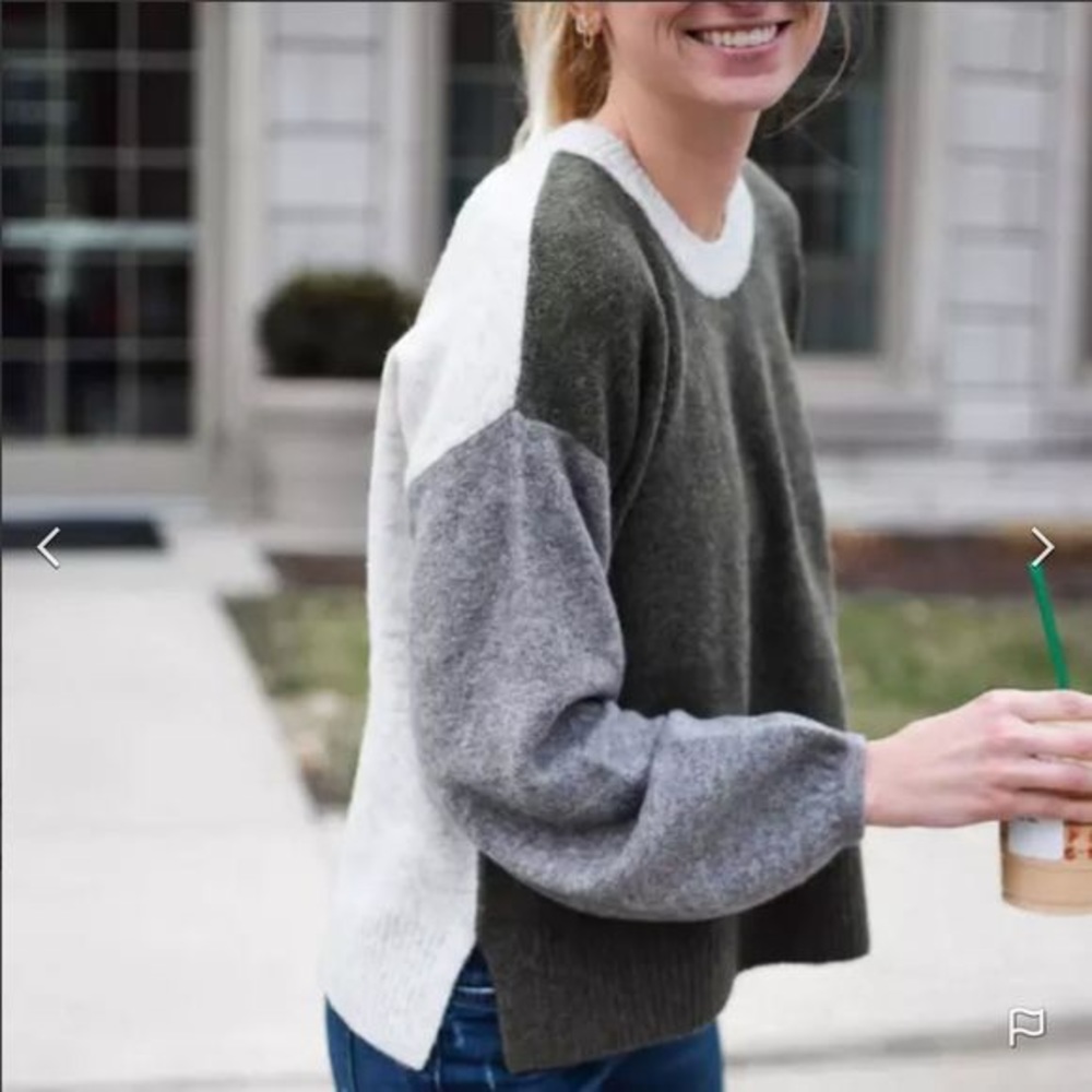 Madewell Payton Colorblock Pullover Sweater